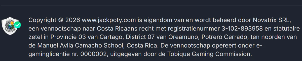 jackpoty casino juridisch kader